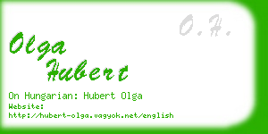 olga hubert business card